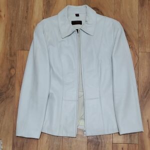 Danier Women's Light Gray Leather Jacket